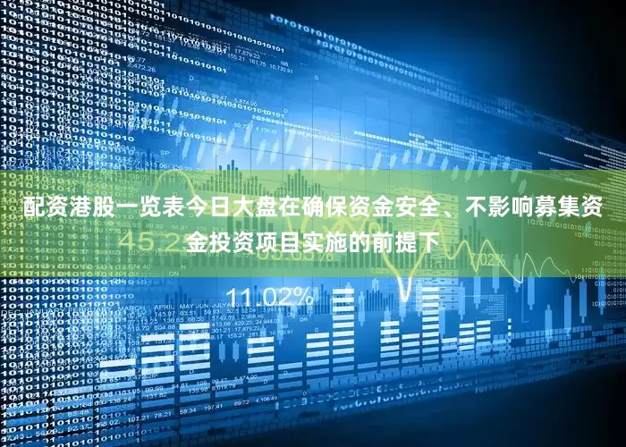 配资港股一览表今日大盘在确保资金安全、不影响募集资金投资项目实施的前提下