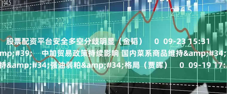 股票配资平台安全多空分歧明显（金韬）    0  09-23 15:31     06&#39;39&#39;&#39;    中加贸易政策持续影响 国内菜系商品维持&#34;强油弱粕&#34;格局（贾晖）    0  09-19 17:24     一财最热    点击关闭
